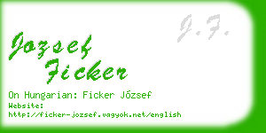 jozsef ficker business card