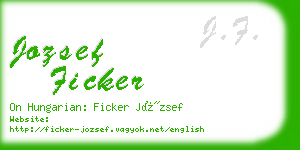 jozsef ficker business card
